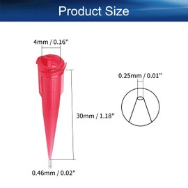 Auniwaig 120PCS Plastic Tapered Pinhead 25 Gauge TT Adhesive Dispensing Tip 1.6mm Tip ID Smoothflow Tapered Tips Dispensing Needle Tips Accessory Parts for Glue Epoxy Dispensing
