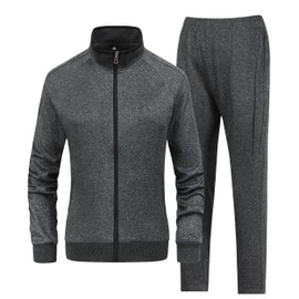 EXSDOWEE Women's 2 Pieces Athletic Tracksuit Full-Zip Workout Sweatsuit with Active Jackets and Pants