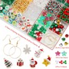Christmas Beads for Bracelet Making Kit, Clay Beads Green Red