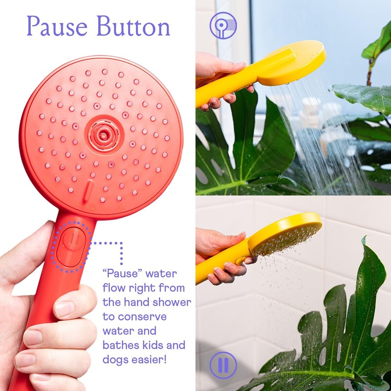 Sproos - Handheld Shower Head, High Pressure, 3 Spray Functions