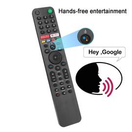 New RMF-TX500U Voice Remote Replacement for Sony Bravia Smart TV Remote and Sony 4K UHD HDR TV, LCD LED OLED Ultra HDTV 43 48 49 55 65 75 77 85 98 inch 1080p XBR KD Series Smart TV