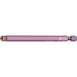PB SWISS TOOLS 1/4HEX E6 Series Long Bit with Ball Point for 0.2 inch (6 mm) Hex Hole E6L.212/6
