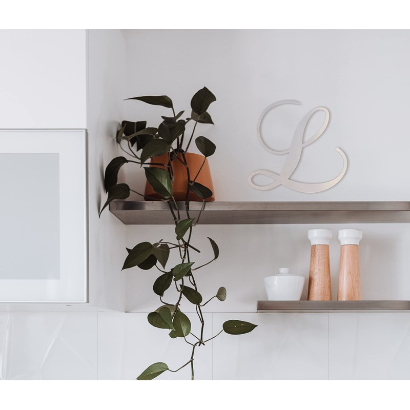 Cursive Metal Letter L, for Front Door, for Above Crib,