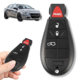 Boxonly Replacement Keyless Entry Remote Car Key Fob 433 MHz - 4 Buttons - FCC ID M3N32297100 - Fits Dodge Dart 2013, 2014, 2015, 2016 - Replacement for OE Numbers 56046771AA, 56046771AB