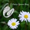 AXOMY Daisy Spoon Ring, Sterling Silver, No Gemstone