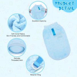 VSSHE Dog Jumper, Plush Warm Jumper Cat Clothing Warm Dog Jumper Fleece Pet Coat Puppy Jumper Clothes Pet Costume Puppy Jumper for Small Medium Blue M