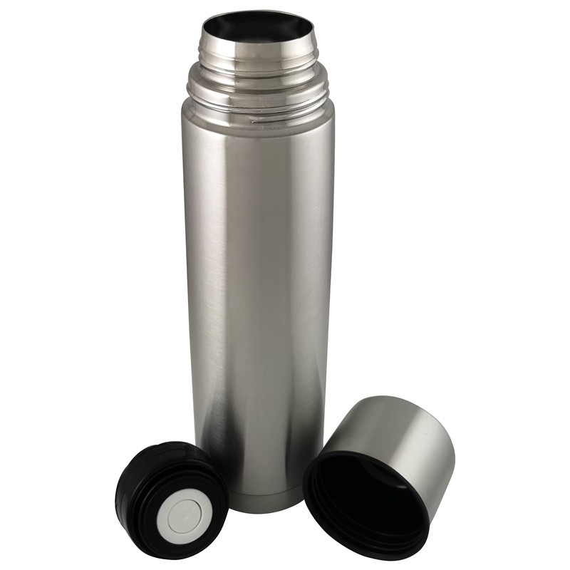 Helios 1104 Active Stainless Steel Insulated Flask, 1 Litre, Robust