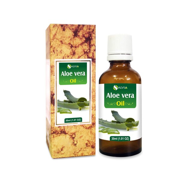 SALVIA | Organic Natural Aloe Vera Oil | 100% Organic Natural Aloe Vera Oil | Additive-Free | Multi-purpose - Body Oil, Massage Oil, Moisturizing, Aroma Oil, Carrier Oil & Essential Oil | Large Quantity| 30 ml