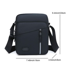 Ogetok Small Crossbody Bag for Mens Women, Small Men's Messenger Bag Sling Purse Side Bag, Travel Passport Phone Shoulder Handbag (Black)