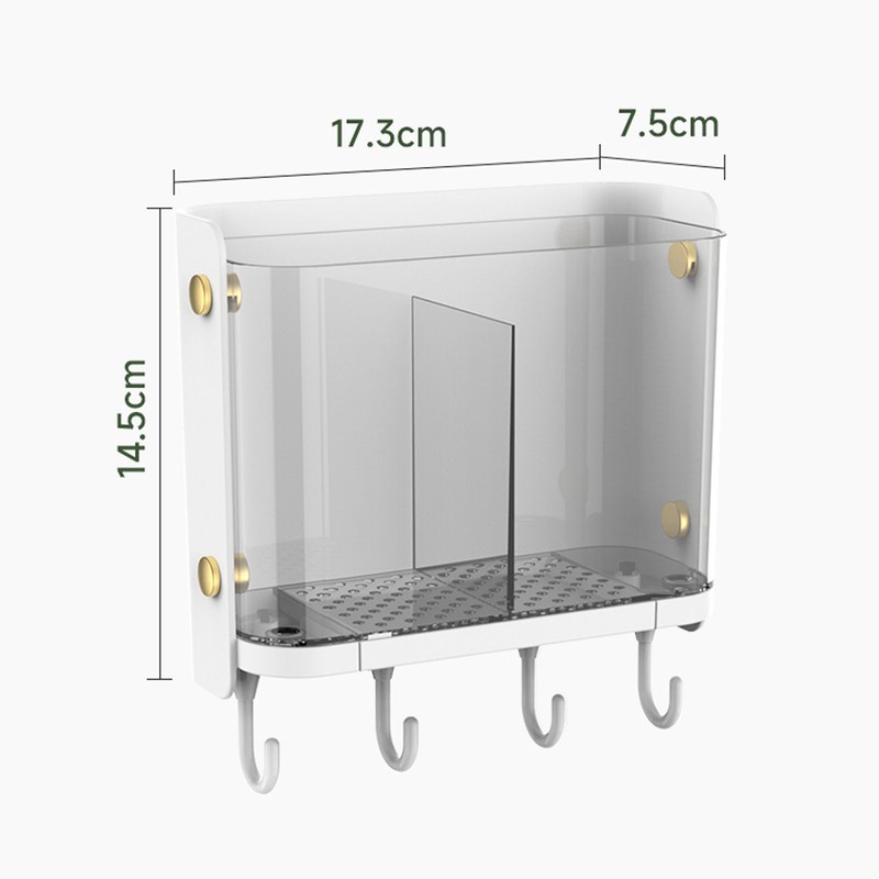 Utensil Drying Rack Chopstick Holder Wall Mounted Plastic Chopsticks Straws