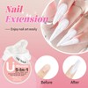 U-Shinein Solid Builder Nail Gel Set: 5-in-1 Silk White 3D