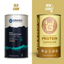 Gnarly Nutrition Gnarly Nutrition Chocolate Protein Powder C NSF Sport Certified C 25g Protein, Muscle Repair C Grass Fed Whey Powder, Smooth Taste C Chocolate, 32 oz