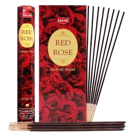 Red Rose Incense Sticks and Incense Stick Holder Bundle Insence Insense Hem Incense Sticks