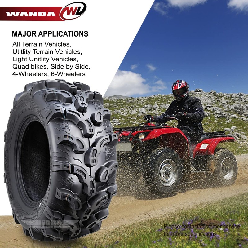 WANDA One ATV/UTV Tire 25x10-12 25x10x12 6PR 375 Super Mud