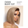 LUVME HAIR Ash Blonde Short Bob Wig Human Hair Glueless