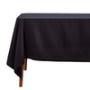 HOMESCAPES Black Table Cloth, Plain Cotton Tablecloth, Rectangular, Handcrafted &