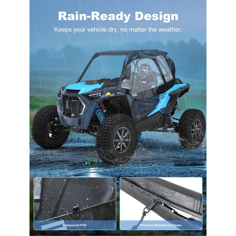 SKYJDM Soft Upper Doors with Side Mirror Cutout Compatible with