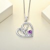 YL Horse Necklace for Women 925 Sterling Silver Heart Pendant