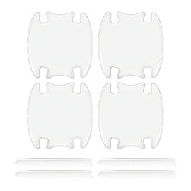 Bawkars 8 PCS Car Door Handle Protector, Anti-Scratch Door Bowl Paint Guard Stickers, Drip Glue Waterproof Auto Handle Protective Film, Universal Fit for Most Cars (Transparent #8PCS)