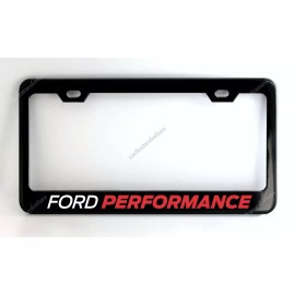 none FORD PERFORMANCE Black License Plate Frame Custom Made of Powder Coated Metal