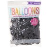 unique 12" Latex Black Balloons, 72ct