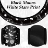 Datanly 10 Pieces Moon Stars Printed Car Accessories Set Goth