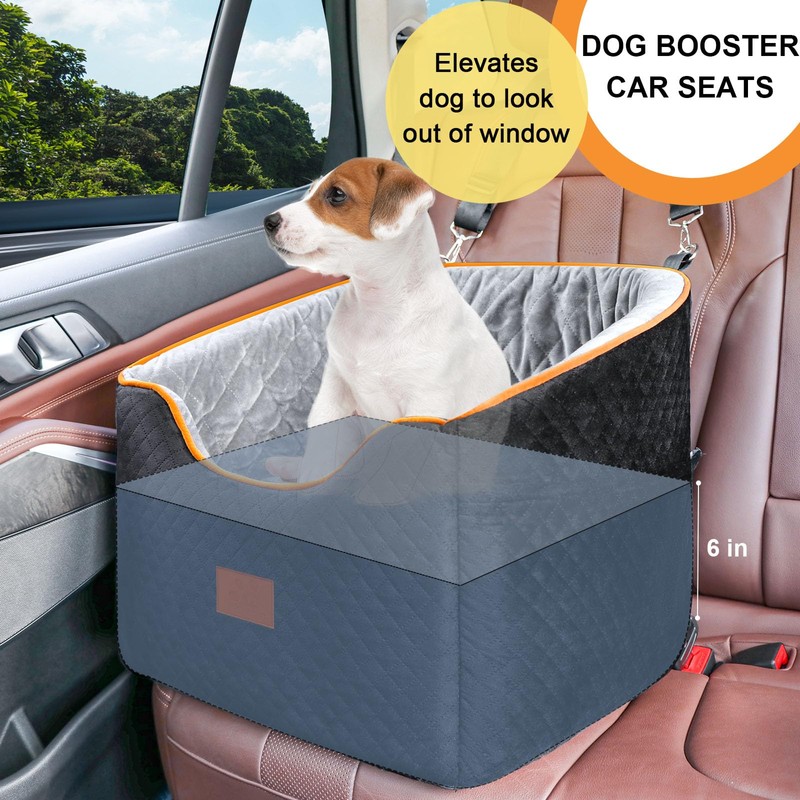 XIEEAOZEE Dog Car Seat for Small Dogs, Memory Foam Booster