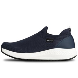 AEHAO Non Slip Work Shoes for Men Food Service Slip On Chef Kitchen Shoes Waterproof Work Shoes Restaurant Slip Resistant Hospital Walking Sneakers Air Cushion,Haze Blue 10.5