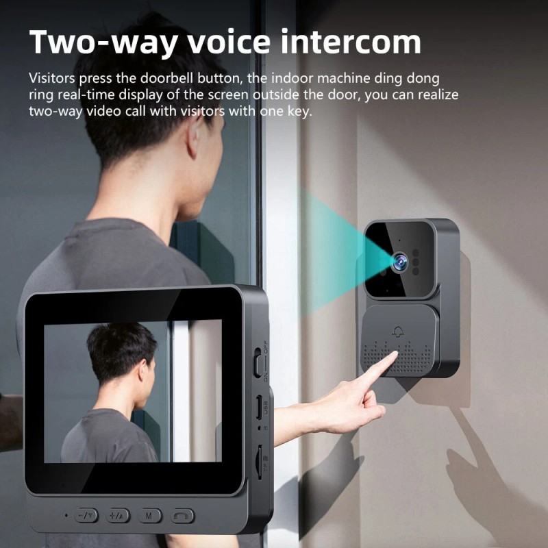 Smart Video Doorbell Wireless Two-Way Intercom Visual Doorbell Home Security