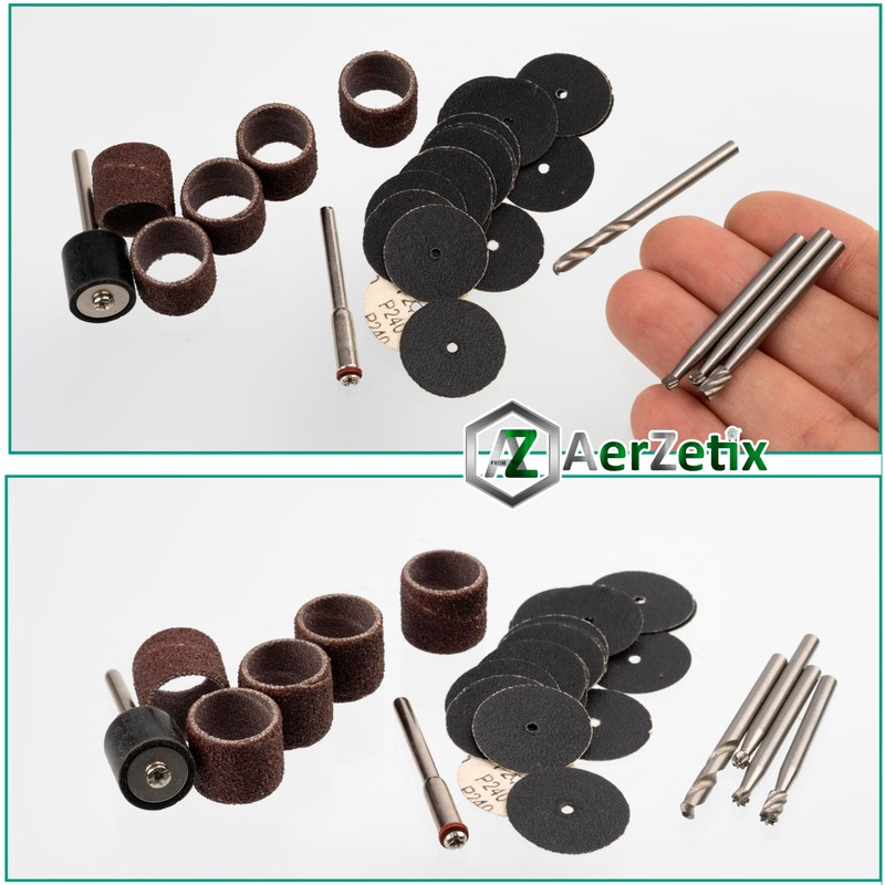 AERZETIX - C77471-30-Piece Sanding Set Wood Milling Drill Bit Holder