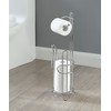 SunnyPoint Freestanding Toilet Paper Holder with Storage – Holds 3