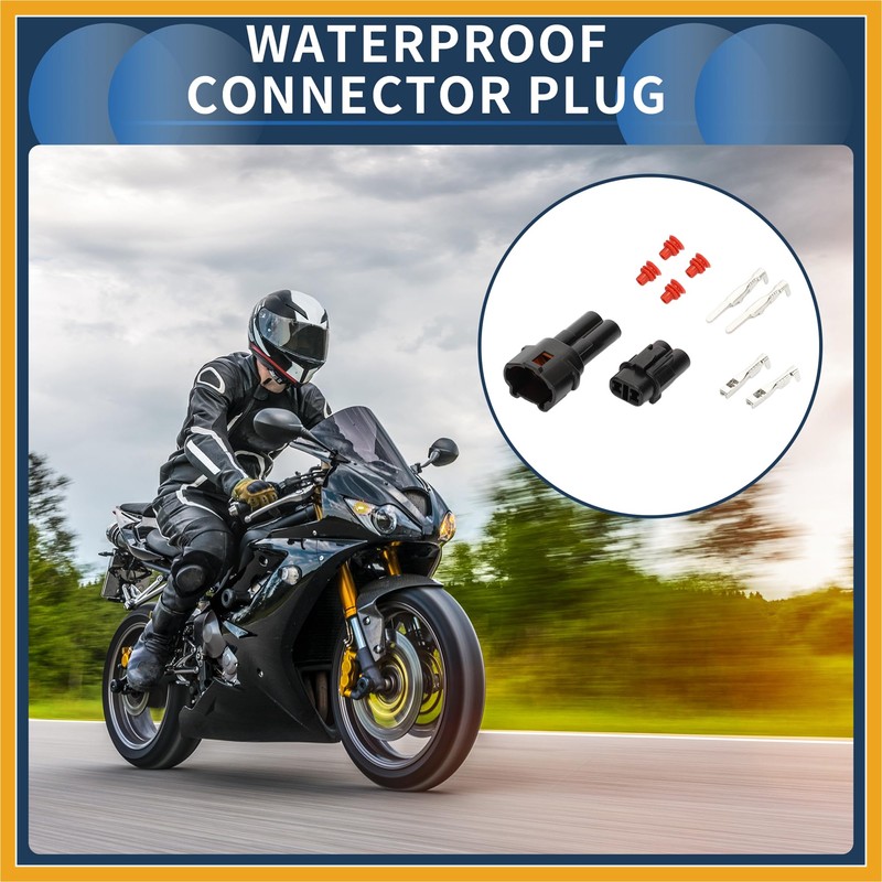 Partuto 2 Pin Waterproof Connector Plug, 2mm Series Male Female