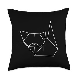 Origami Cat - Paper Folding Art Origamist Japanese Culture Throw Pillow