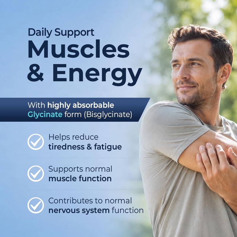Magnesium Glycinate 2000mg (400mg Elemental) with Vitamin B6, Chelated High