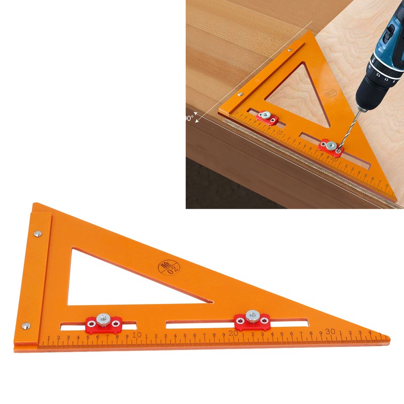 Rafter Square 2 in 1 High Accuracy 220x380mm Mechanical Angle