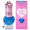 Bonbon Friends Water-based Glitter Nail Polish, Aurora Blue, 4 Pieces / 봉봉프렌즈 수성 반짝이 매니큐어, 오로라블루, 4개