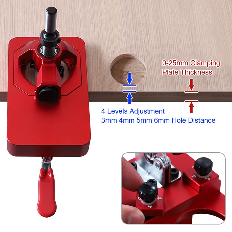 Hinge Hole Opener Aluminum Alloy Hinge Drilling Jig Cabinet Door