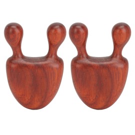 2pcs Rosewood Wooden Nose Massage Scraper Double Heads Acupressure Guasha Massage Tool for Ears Facial