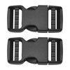 DNDGDLUA 2 x 20mm Wide Black Double Sided Plastic Click