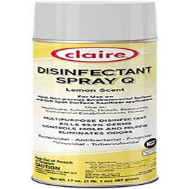 Claire Disinfectant Spray Q, Colorless, Lemon Scent, 17 Fl Oz