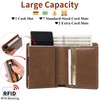 GOIACII Minimalist RFID Blocking Pop Up Card Wallet, Brown, Unisex,