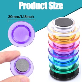 MIN CI 70Pack Small Magnets Whiteboards, 7 Colors Fridge Magnets Mini, Colourful Round Magnets, Magnets for Magnetic Board, Cute Magnets for Crafts Ø 30mm