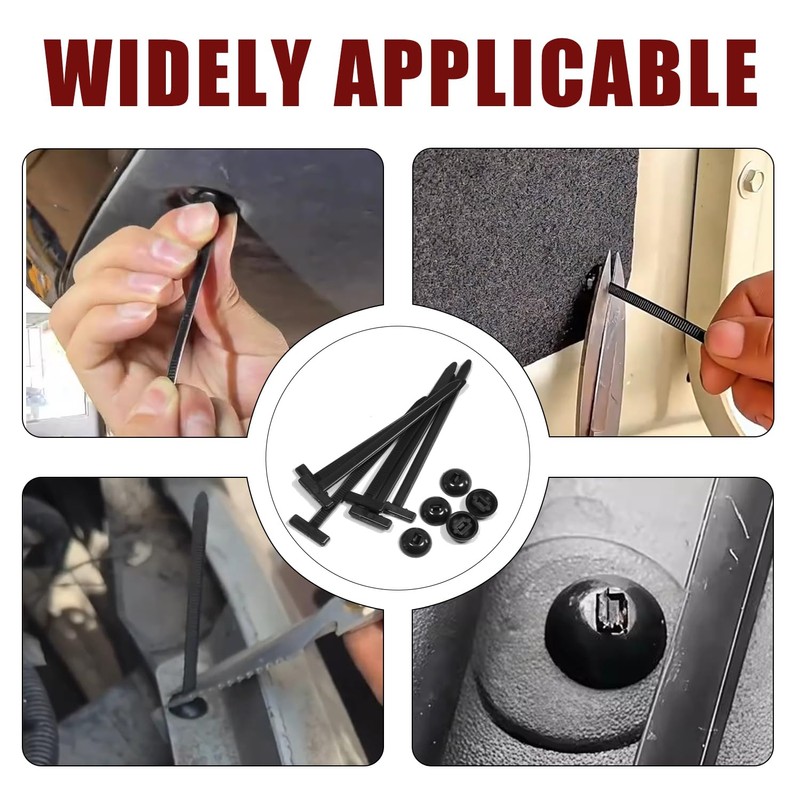 200 Pack Nylon Universal Cable Tie Buckle Zip Tie, Heavy