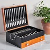 Silverware Storage Box, Wood Chest - without Cutlery - Tarnish