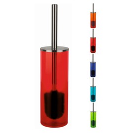 Spirella Nyo Acryl Toilet Brush, Clear Red