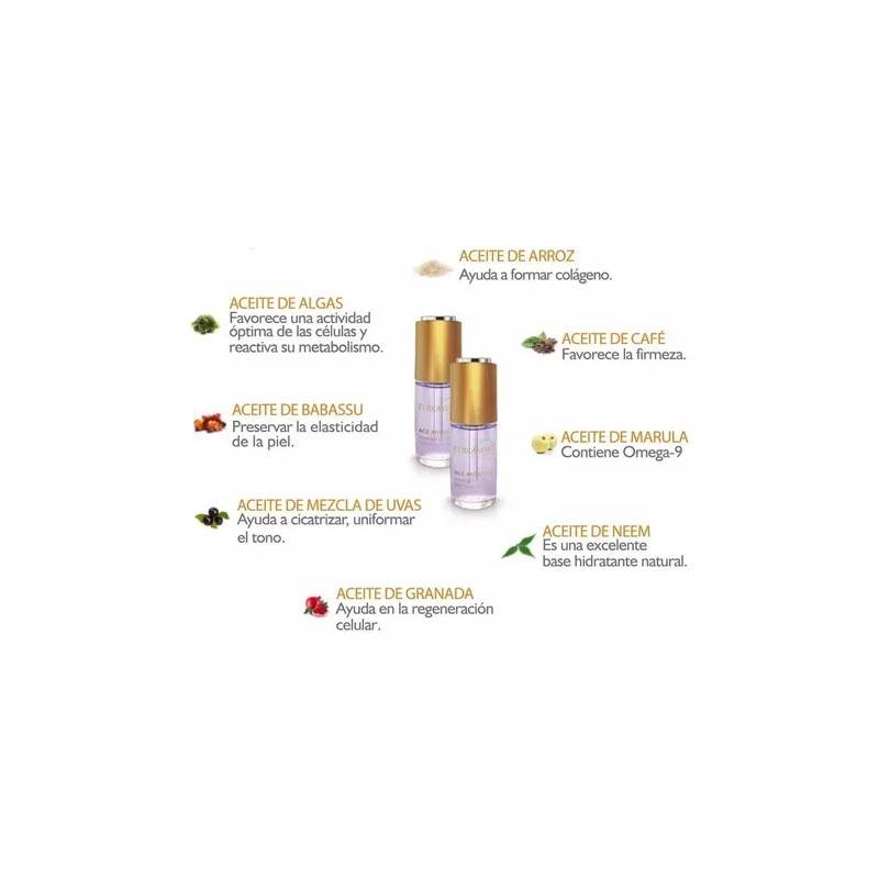 Óleo Facial Morado Terramar 7 Aceites. Rodillo Facial Regalo