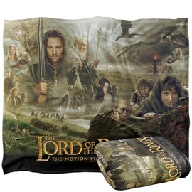 LORD OF THE RINGS The Blanket, 152 x 127 cm Trilogy Poster Silky Touch Super Soft Throw Blanket