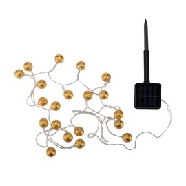 Pauleen 48183 Sunshine Glamour Solar Fairy Lights for Balcony or Garden Gold Outdoor Lighting Metal Solar 3000 K