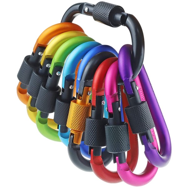Carabiner keychains with Screw Lock,Screw Carabiner, Locking carabiners Hook for