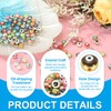 PATIKIL 8mm Evil Eye Beads, 100 Pcs Flat Round Turkish